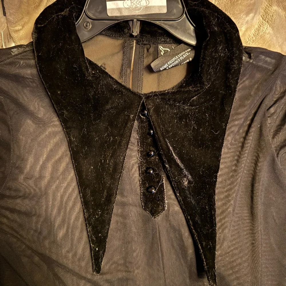 Widow Elegant Black Sheer Dress - Picture 2 of 4